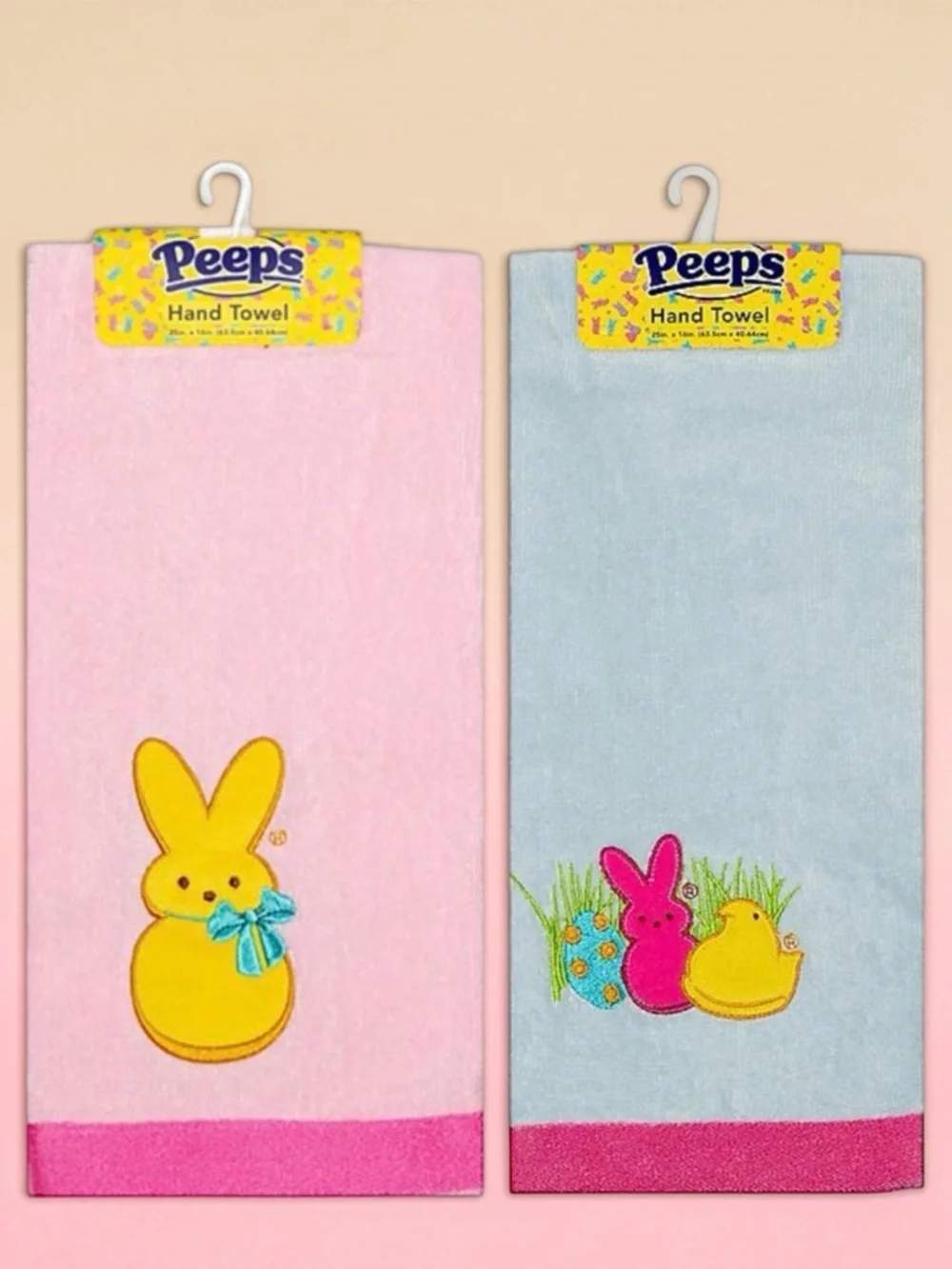 Peeps Pink & Blue Easter Hand Towels - Pack of 2